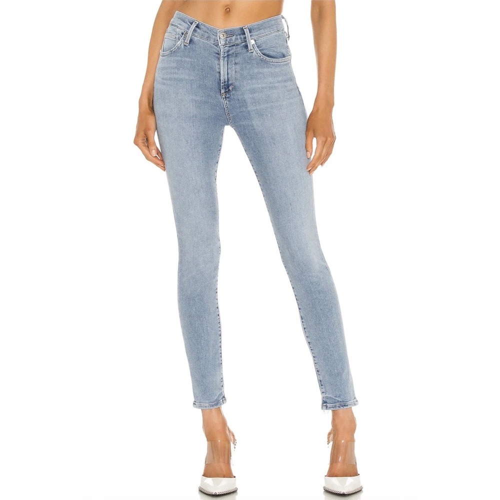 Citizens of Humanity Rocket Ankle High Rise Jeans Light Wash Blue Sie 27